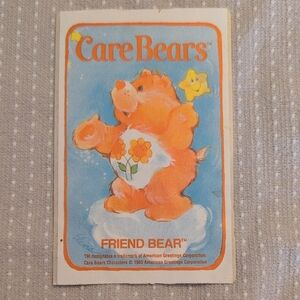 Vintage Care Bear Sticker Friend Bear 1983 American Greetings